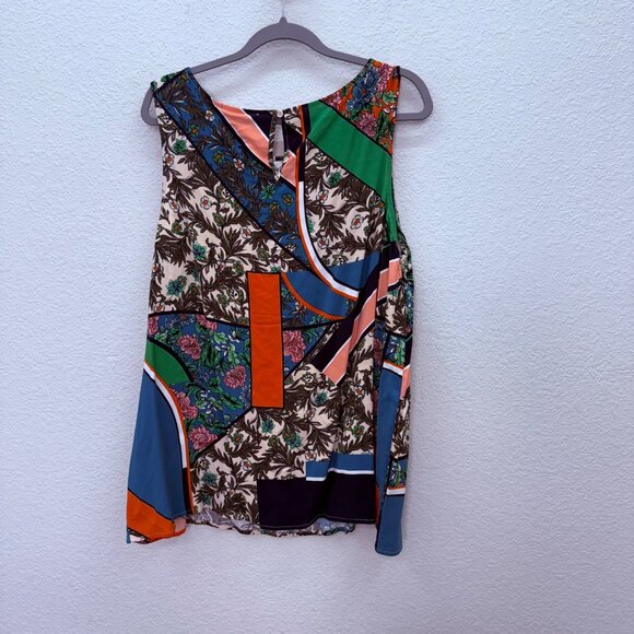 Junarose Mixed Print Sleeveless Tank Blouse Shirt Top Womens size 18 NEW - Picture 6 of 8